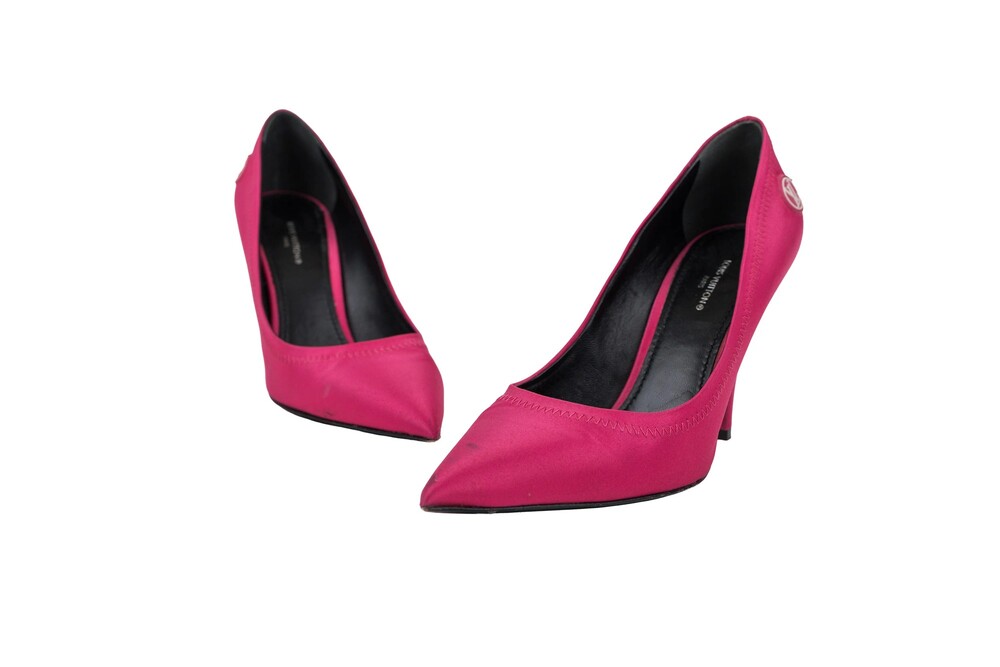 Louis Vuitton Pink Pointed-Toe Pumps Satin Size 38